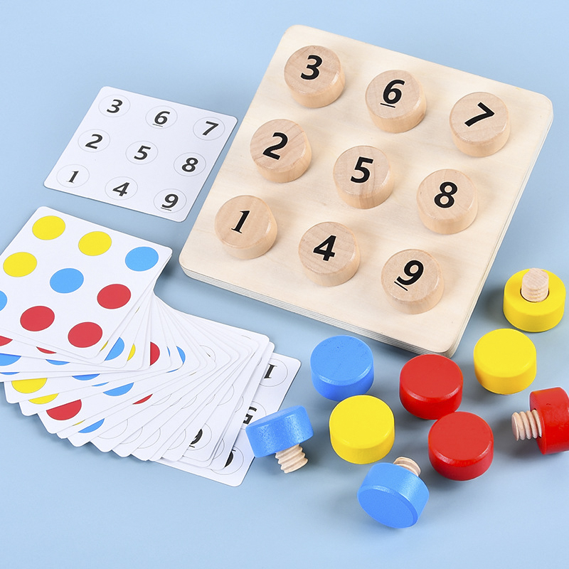Board Game Nature - 몬테소리 색상 번호 인식 페어링 퍼즐