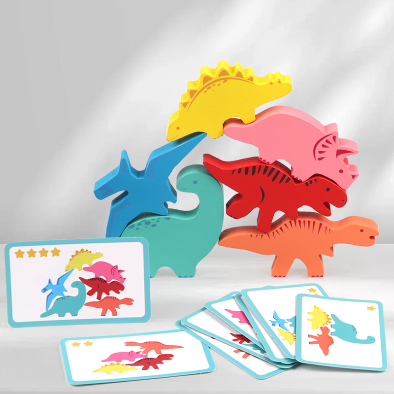 나무 균형 블록 어린이를위한 장난감 동물 공룡 빌딩 스 - Board Game Nature 리뷰 및 가격