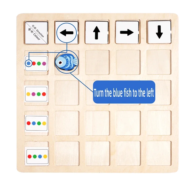 나무 몬테소리 장난감 어린이 논리적 사고 훈련 방향 색 - Board Game Nature 리뷰 및 가격