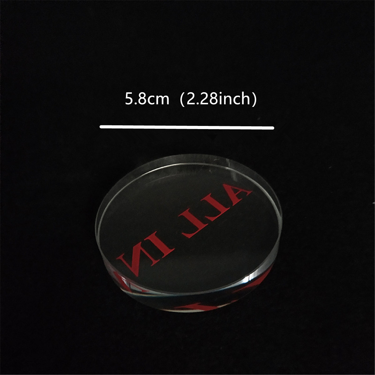 1개 투명 빨간색 글꼴 유리 ALL IN 58*10mm - Board Game Font 리뷰 및 가격